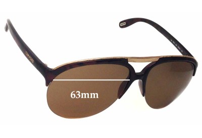 Tom Ford Ian TF61 Replacement Lenses 63mm wide 