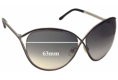 Tom Ford Sienna TF178 Replacement Lenses 63mm wide 