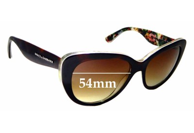 Dolce & Gabbana DG4189 Replacement Lenses 54mm wide 