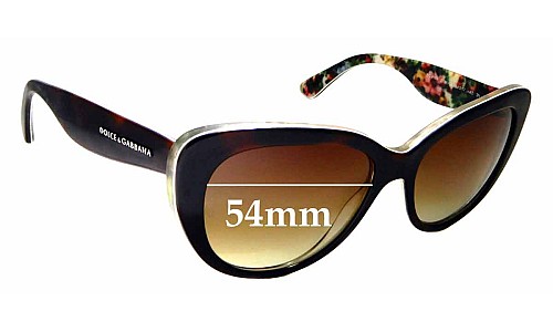 Sunglass Fix Lentes de Repuesto para Dolce & Gabbana DG4189 - 54mm Wide 