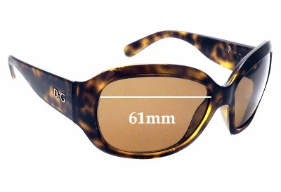 Dolce & Gabbana DG8066 Replacement Lenses 61mm wide 