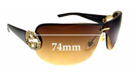 Sunglass Fix Lentilles de Remplacement pour Gucci GG4224/S - 74mm Wide 