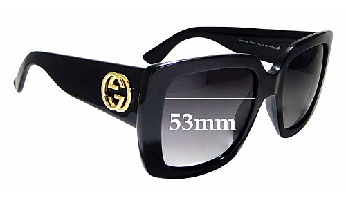 Sunglass Fix Replacement Lenses for Gucci GG3814/S - 53mm Wide 