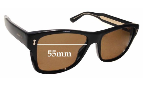 Sunglass Fix Replacement Lenses for Gucci GG1149/S - 55mm Wide 
