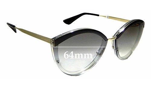 Sunglass Fix Replacement Lenses for Prada SPR07U Sunglass Fix Can't Do Lenses For These Sorry - 64mm Wide 
