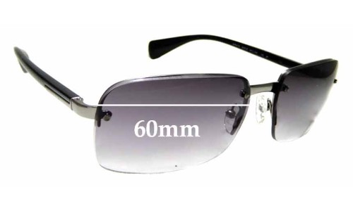 Sunglass Fix Replacement Lenses for Prada SPR61N - 60mm Wide 