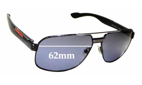 Sunglass Fix Replacement Lenses for Prada SPS54M & PS54MS - 62mm Wide 