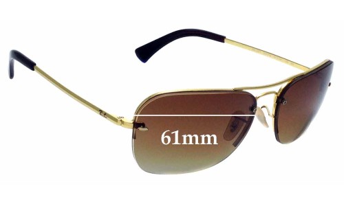 Sunglass Fix Replacement Lenses for Ray Ban RB3541 - 61mm Wide 