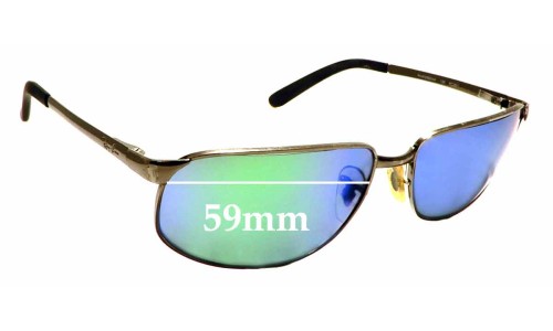 Sunglass Fix Replacement Lenses for Ray Ban RAM2062AA RC001 - 59mm Wide 35mm high 