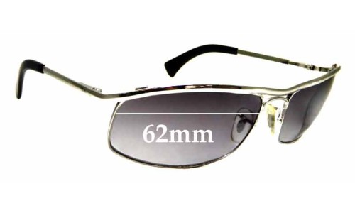 Sunglass Fix Replacement Lenses for Ray Ban RB3339 - 62mm Wide 