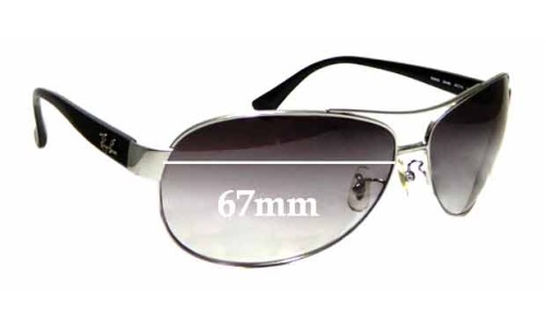 Sunglass Fix Replacement Lenses for Ray Ban RB3464 - 67mm Wide 