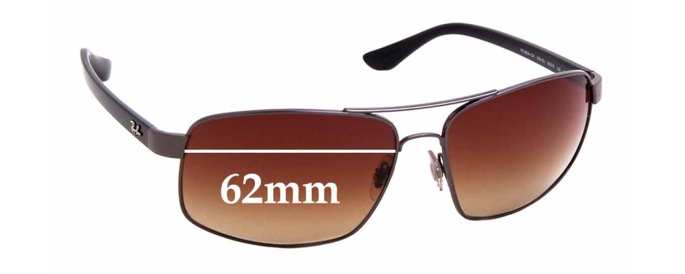 Ray Ban RB3604 Replacement Lenses 62mm 