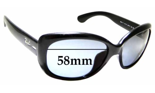 Ray Ban RB4101F Jackie Ohh (Low Bridge Fit) Replacement Lenses 58mm wide 
