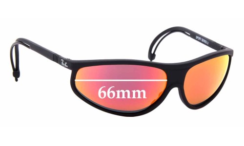 Sunglass Fix Replacement Lenses for Ray Ban Sport Series 2 - 66mm Wide 