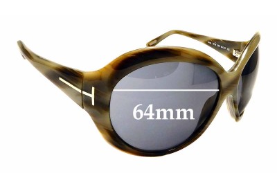 Tom Ford Anna TF64 Replacement Lenses 64mm wide 