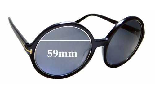 Sunglass Fix Replacement Lenses for Tom Ford Carrie TF268 - 59mm Wide 