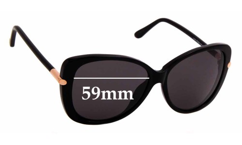 Sunglass Fix Replacement Lenses for Tom Ford Linda TF9324 - 59mm Wide 