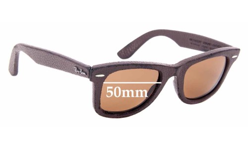 Sunglass Fix Replacement Lenses for Ray Ban RB2140-Q-M Wayfarer Genuine Leather - 50mm Wide 