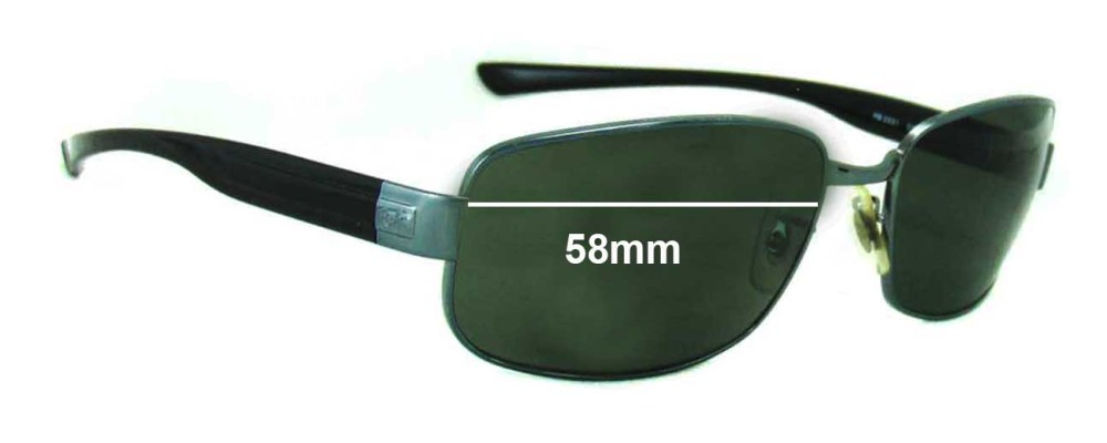 Ray Ban RB3331 Replacement Lenses 58mm 