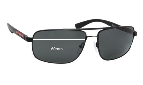 Sunglass Fix Replacement Lenses for Prada SPS55N - 60mm Wide 