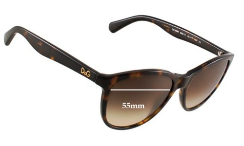 Dolce & Gabbana DG3091 Replacement Lenses 55mm wide 
