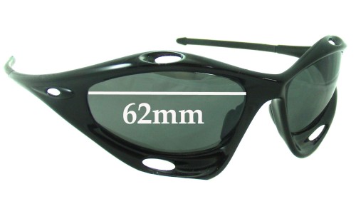 Sunglass Fix Replacement Lenses for Oakley Water Jacket - Non Vented Lenses - 62mm Wide 
