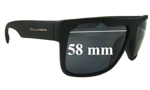 Sunglass Fix Lentes de Repuesto para Dolce & Gabbana DG6070 - 58mm Wide 