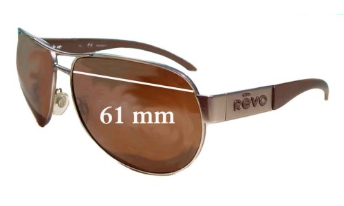 Sunglass Fix Replacement Lenses for Revo 3072 - 61mm Wide 