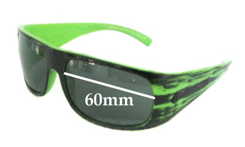 Sunglass Fix Replacement Lenses for Electric G-Six - 60mm Wide 