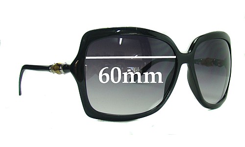 Sunglass Fix Replacement Lenses for Gucci GG3131/S - 60mm Wide 