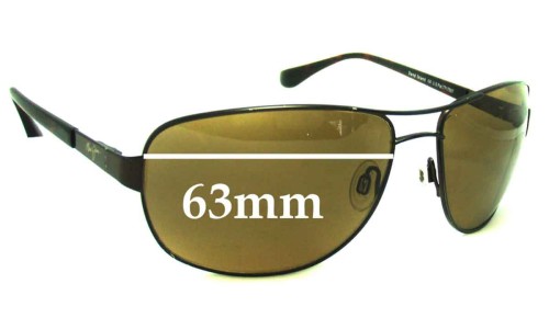 Sunglass Fix Replacement Lenses for Maui Jim MJ253 Sand Island - 63mm Wide 