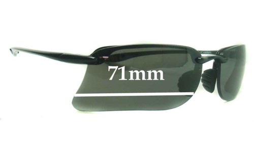 Sunglass Fix Replacement Lenses for Maui Jim MJ411 Turtle Bay - 71mm Wide 