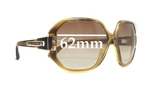 Sunglass Fix Replacement Lenses for Marc by Marc Jacobs MMJ 073/N/S - 62mm Wide 