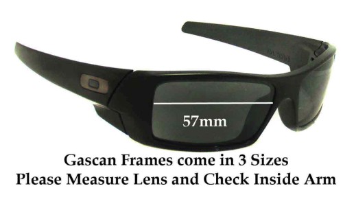 Oakley Gascan Asian Fit Replacement Lenses 57mm wide 