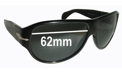 Sunglass Fix Replacement Lenses for Persol 2943-S - 62mm Wide 