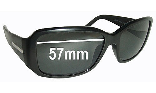Sunglass Fix Replacement Lenses for Prada SPS14H - 57mm Wide 