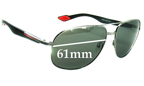 Sunglass Fix Replacement Lenses for Prada SPS50M - 61mm Wide 