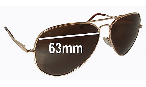 Sunglass Fix Replacement Lenses for Ray Ban RB2510 - 63mm Wide 