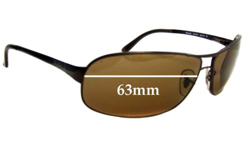 Sunglass Fix Replacement Lenses for Ray Ban RB3343 Sidestreet - 63mm Wide 