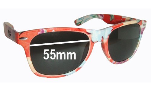 Sunglass Fix Replacement Lenses for Ray Ban F652 - 55mm Wide 