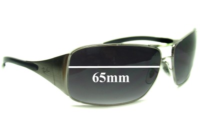 Ray Ban RB3320 041-71 and RB3320 042 8Z Highstreet  Replacement Lenses 65mm wide 