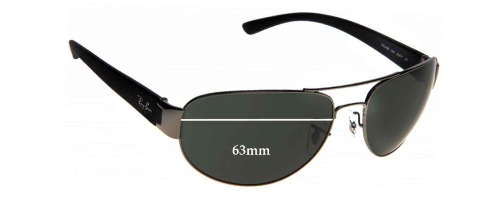 Ray Ban RB3448 Replacement Lenses 63mm 