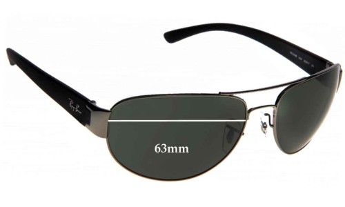 Sunglass Fix Replacement Lenses for Ray Ban RB3448 - 63mm Wide 