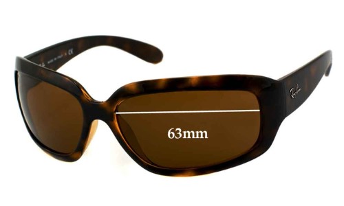 Sunglass Fix Replacement Lenses for Ray Ban RB4102 - 63mm Wide 