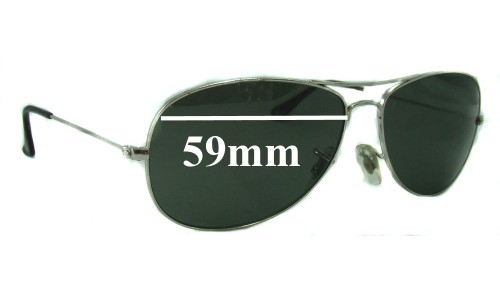 Ray Ban RB3362 Cockpit Replacement Lenses 59mm wide 