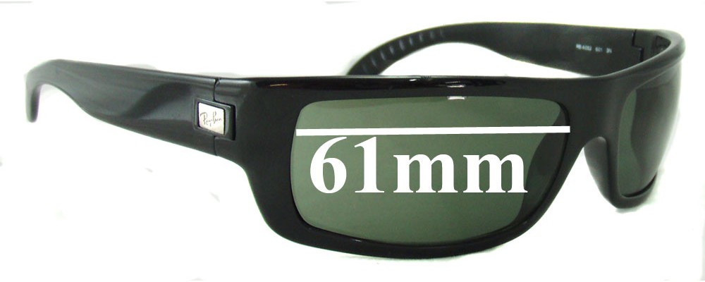 Ray Ban RB4052 Replacement Lenses 61mm 