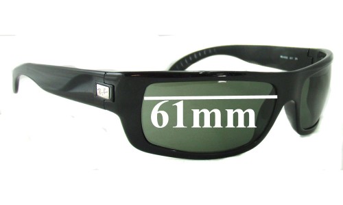Sunglass Fix Replacement Lenses for Ray Ban RB4052 - 61mm Wide 