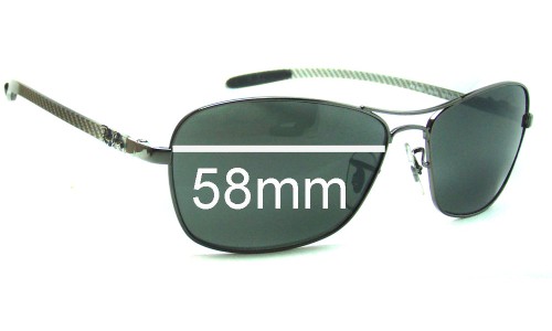 Sunglass Fix Replacement Lenses for Ray Ban RB8302 Tech - 58mm Wide 