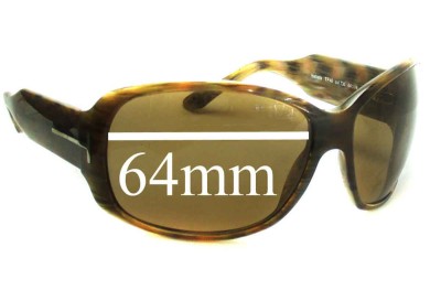 Tom Ford Isabella TF46 Replacement Lenses 64mm wide 
