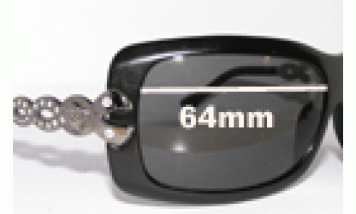 Sunglass Fix Replacement Lenses for Versace MOD 4070-B - 64mm Wide 